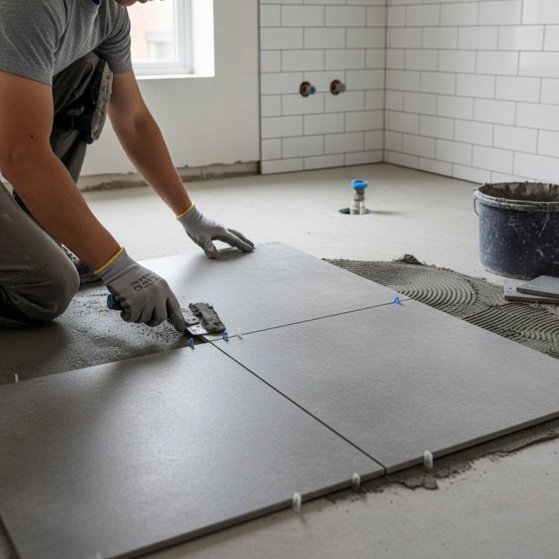 Porcelain Tile Installation detail
